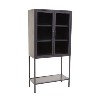 Acier Two Door Grey Cabinet  with Shelf 4