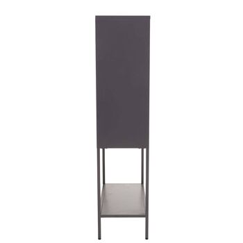 Acier Two Door Grey Cabinet  with Shelf 5