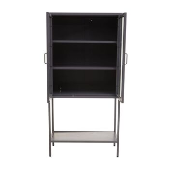 Acier Two Door Grey Cabinet  with Shelf 8