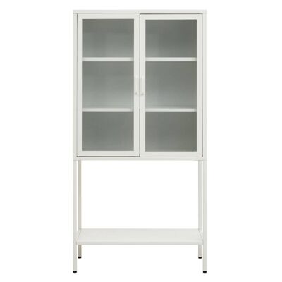 Acier Two Door White  Cabinet with Shelf