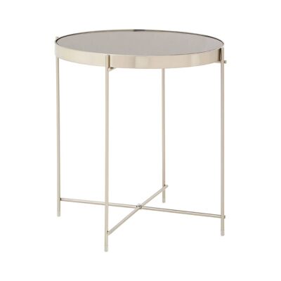 Allure Grey Mirror Low Side Table
