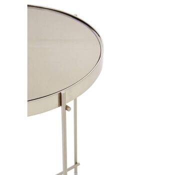 Allure Grey Mirror Low Side Table 5