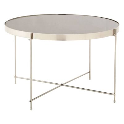Allure Large Grey Mirror Side Table