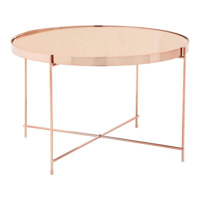 Allure Large Pink Mirror Side Table
