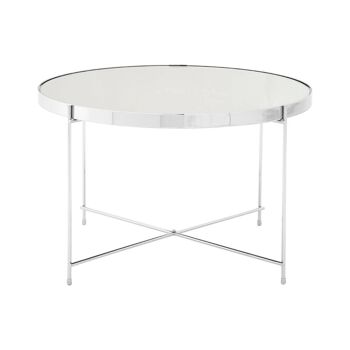 Allure Large Silver Mirror Side Table 3