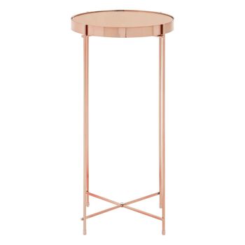 Allure Pink Mirror Tall Side Table 3