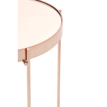Allure Pink Mirror Tall Side Table 8