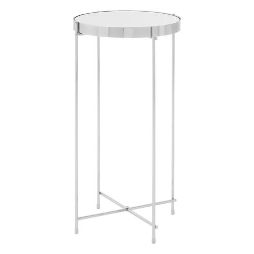 Allure Silver Mirror Tall Side Table