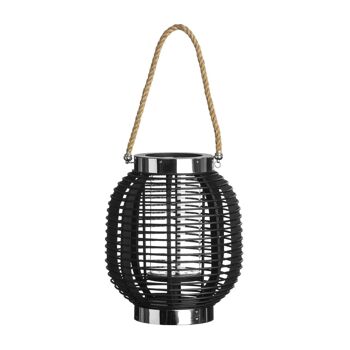 Altar Large Black Wood Lantern 1