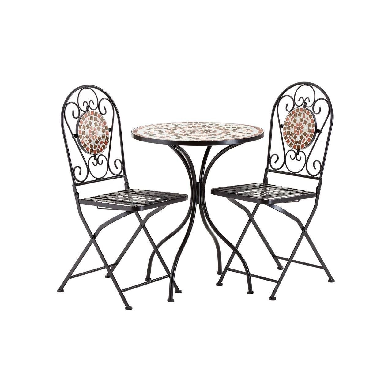 Small mosaic online table and chairs