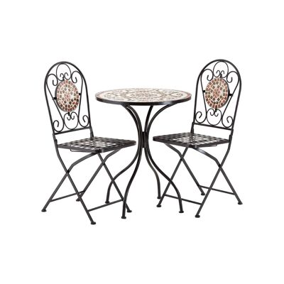 Amalfi Terracotta/Brown Mosaic Table Set