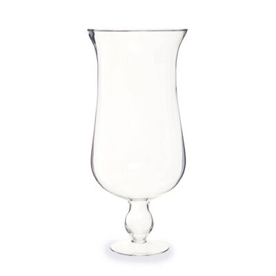Ambra Clear Glass Fluted Vase