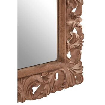 Antique Brown Arc Leaf Wall Mirror 5