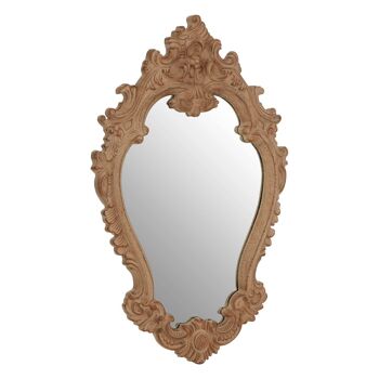 Antique Brown Rococo Design Wall Mirror 3