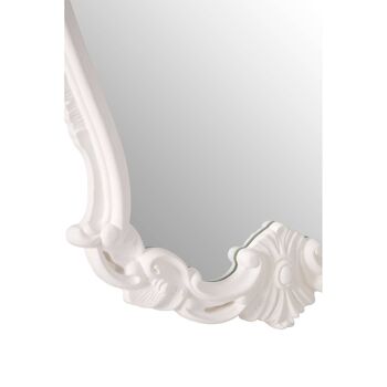 Antique White Rose Crest Wall Mirror 5