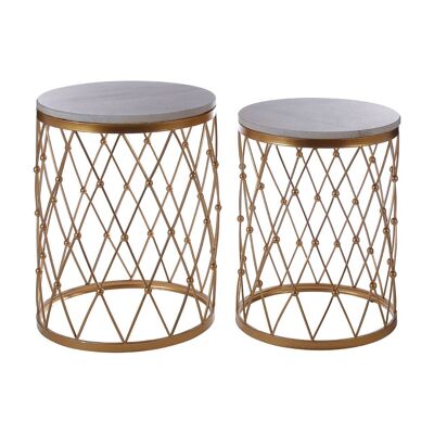 Arcana Set of 2 Marble / Iron Tables