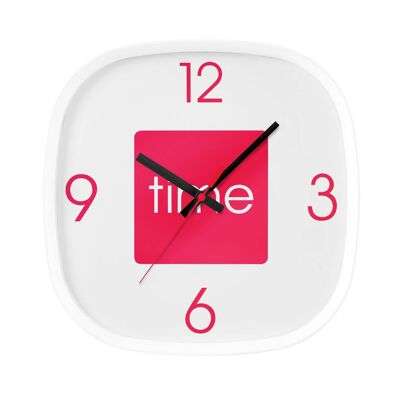 Arco Hot Pink Wall Clock