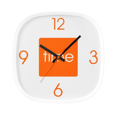 Arco Orange Wall Clock