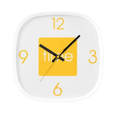 Arco Yellow Wall Clock