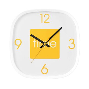 Arco Yellow Wall Clock 2