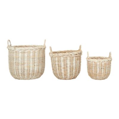 Argento Set of 3 Kubu Rattan Laundry Baskets