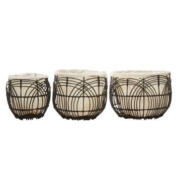 Arles Set of 3 Rattan Baskets 1