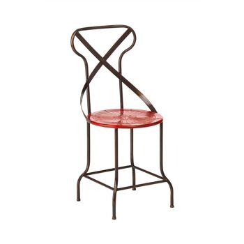 Artisan Red Metal Chair 1