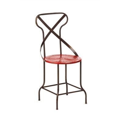 Artisan Red Metal Chair