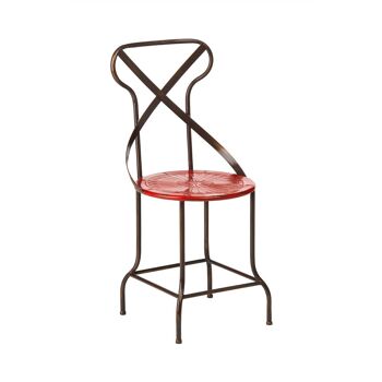 Artisan Red Metal Chair 4