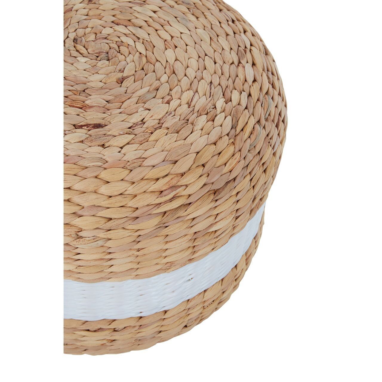 Pouf Ashby White Stripe Seagrass