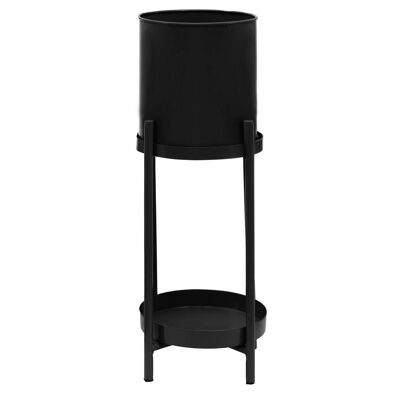 Soporte para plantas negro de dos niveles Asher