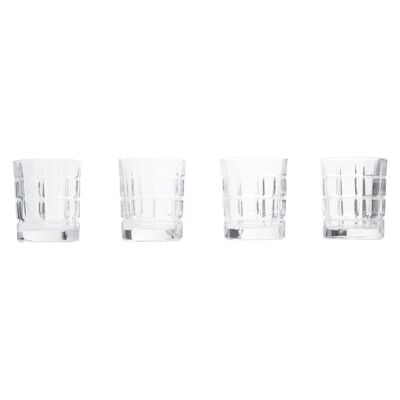 Auclair Set of Four Check Glass Tumblers