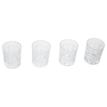 Auclair Set of Four Check Glass Tumblers 3