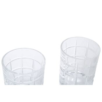 Auclair Set of Four Check Glass Tumblers 4