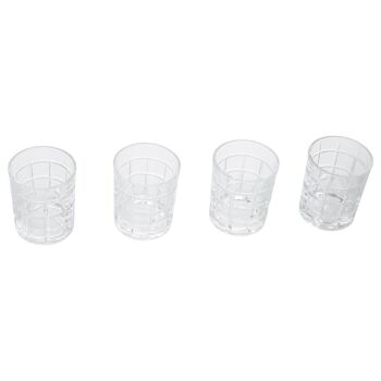 Auclair Set of Four Check Glass Tumblers 8