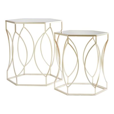 Avantis Champagne Finish Tables - Set of 2