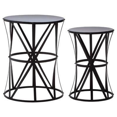 Avantis Cross Design Black Tables