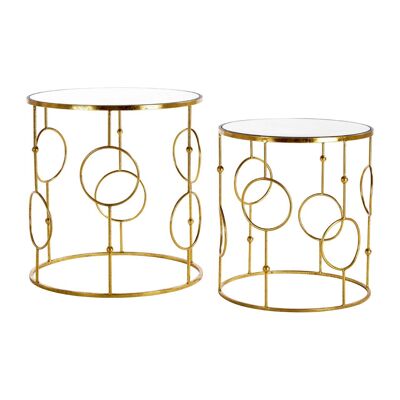 Avantis Gold Metal Tables - Set of 2