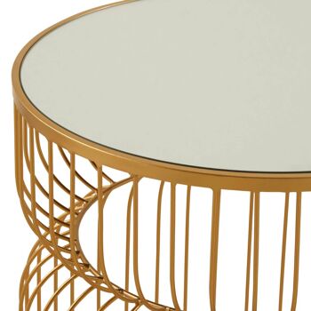 Avantis Gold Metal Wireframe Round Side Table 5