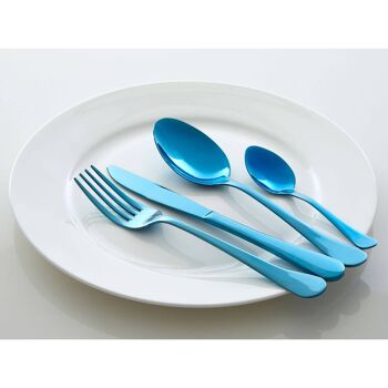 Avie 16pc Stainless Steel Blue Cutlery Set 3