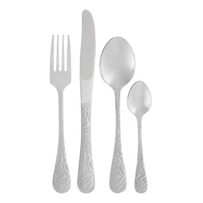 Avie 16pc Zebra Cutlery Set