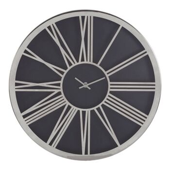 Baillie Black/Chrome Wall Clock 1