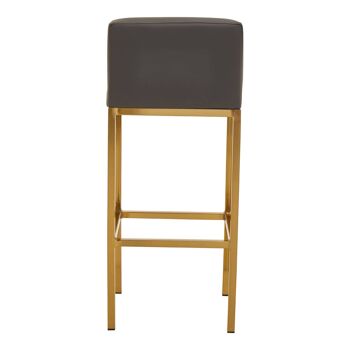 Baina Dark Grey Pu And Gold Finish Bar Chair 10