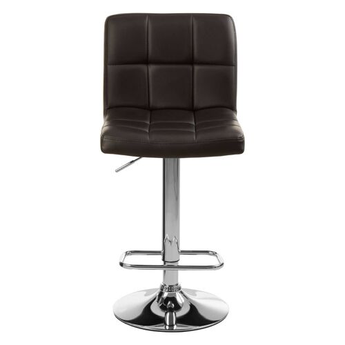 Baina Quilted Bar Stool with Chrome Base