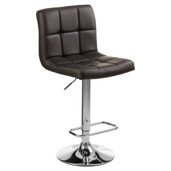 Baina Quilted Bar Stool with Chrome Base 3