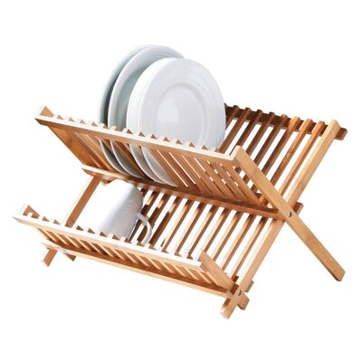 Bamboo Folding Dish Rack