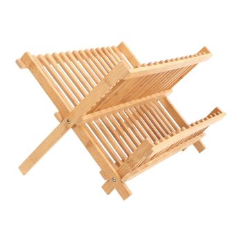 Bamboo Folding Dish Rack 8