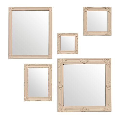 Baroque Mirrors Cream Finish Frame - Set of 5