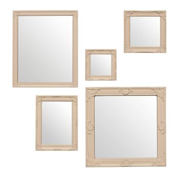 Baroque Mirrors Cream Finish Frame - Set of 5 1