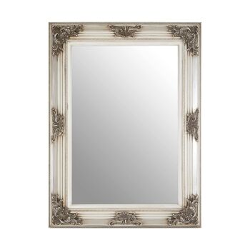 Baroque Rectangle Silver Wall Mirror 1